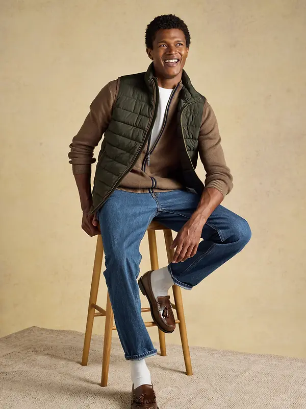 Joules Men's Heritage Padded Gilet - Green Image 4