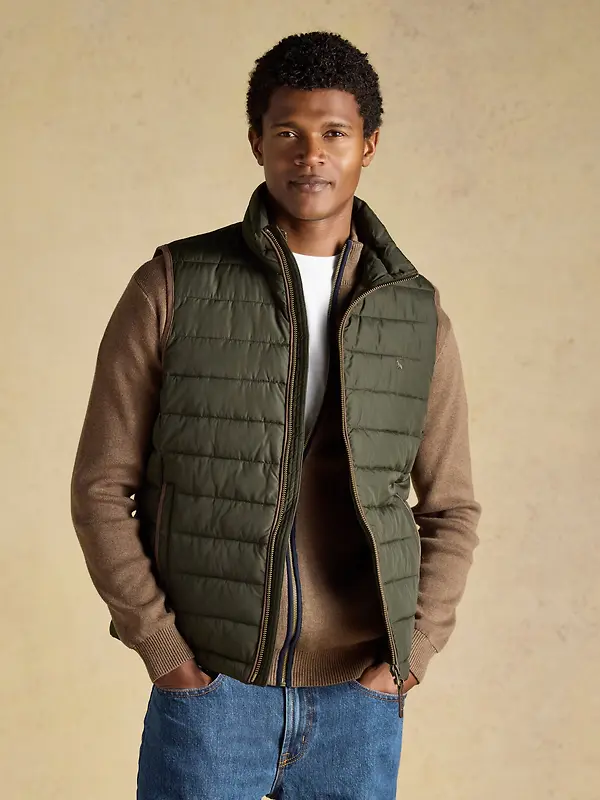 Joules Men's Heritage Padded Gilet - Green Image 6