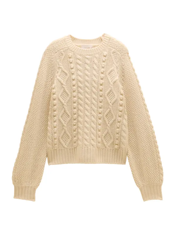 Joules Women's Rafferty Cable Knit Jumper - Cream Image 1
