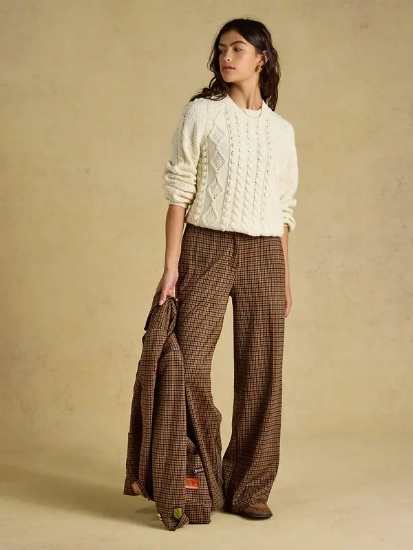 Joules Women's Rafferty Cable Knit Jumper - Cream Image 6