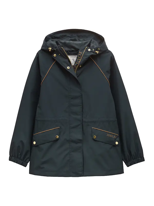 Joules Women's Everdry Waterproof Packable Raincoat With Hood - Navy Image 1