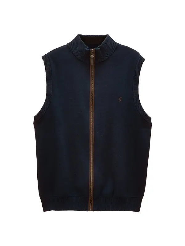 Joules Men's Hillside Zip Up Gilet - Navy Image 1