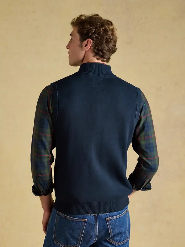Joules Men's Hillside Zip Up Gilet - Navy Image 3