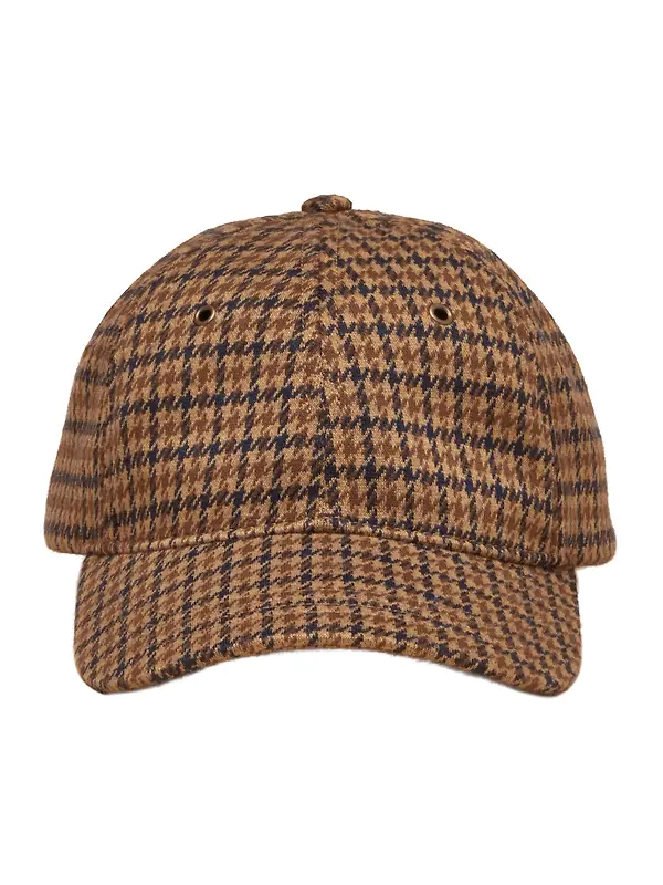 Joules Women's Perry Baseball Cap - Neutral Houndstooth Jersey Image 1