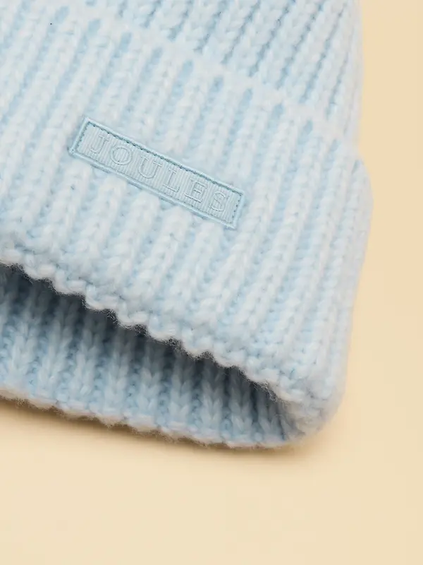 Joules Women's Chunky Knitted Beanie - Blue Image 6
