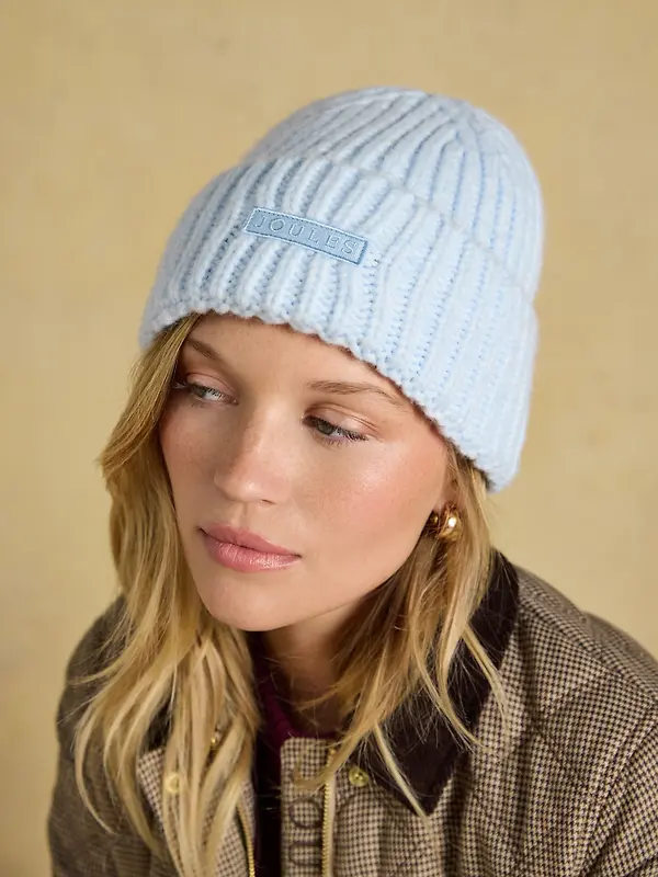 Joules Women's Chunky Knitted Beanie - Blue Image 3