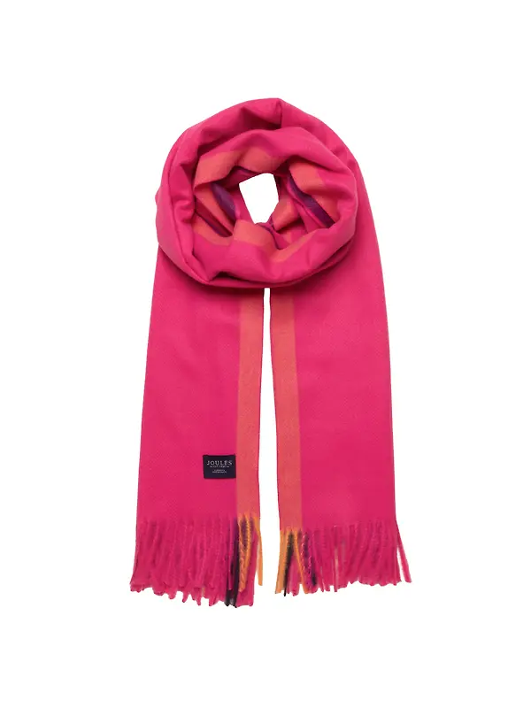 Joules Women's Oversized Blanket Scarf - Pink Image 1
