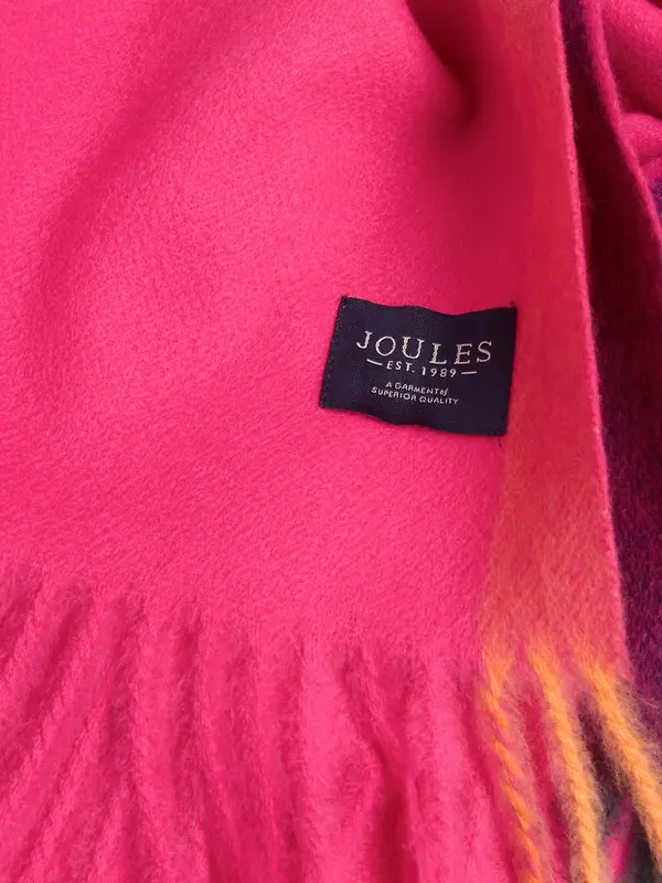 Joules Women's Oversized Blanket Scarf - Pink Image 8