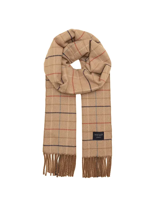 Joules Women's Langtree Scarf - Neutral Check Image 1