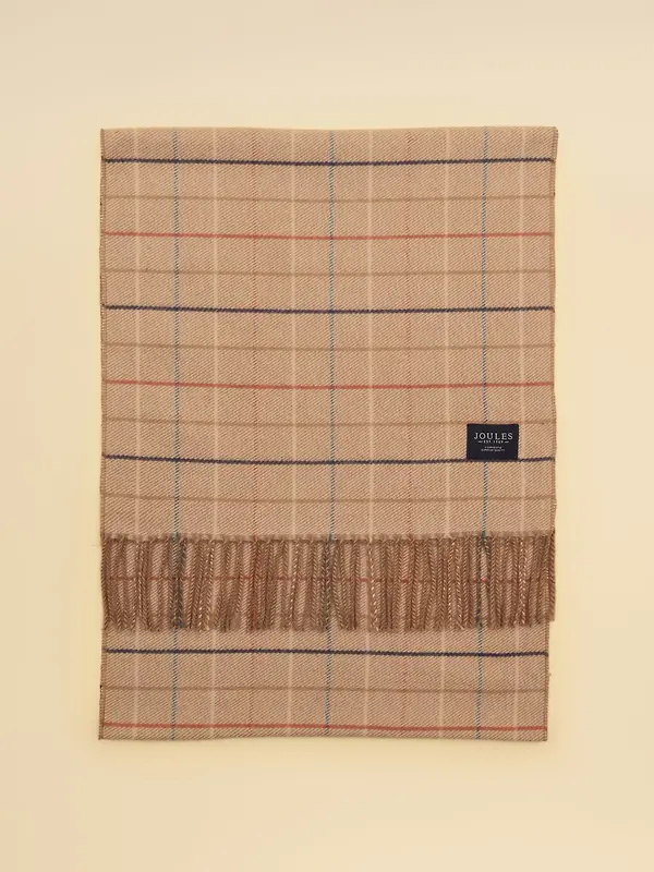 Joules Women's Langtree Scarf - Neutral Check Image 5