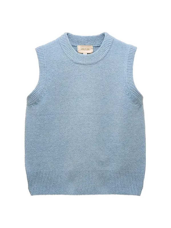 Joules Women's Holly Knitted Crew Neck Vest - Light Blue Image 1