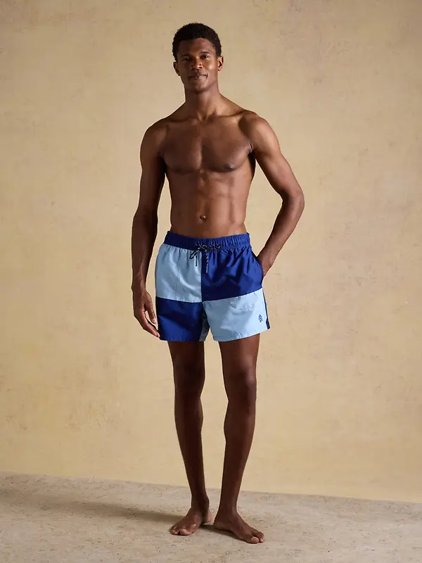 Joules Men's Overton Swimming Shorts - Blue & Navy Image 4