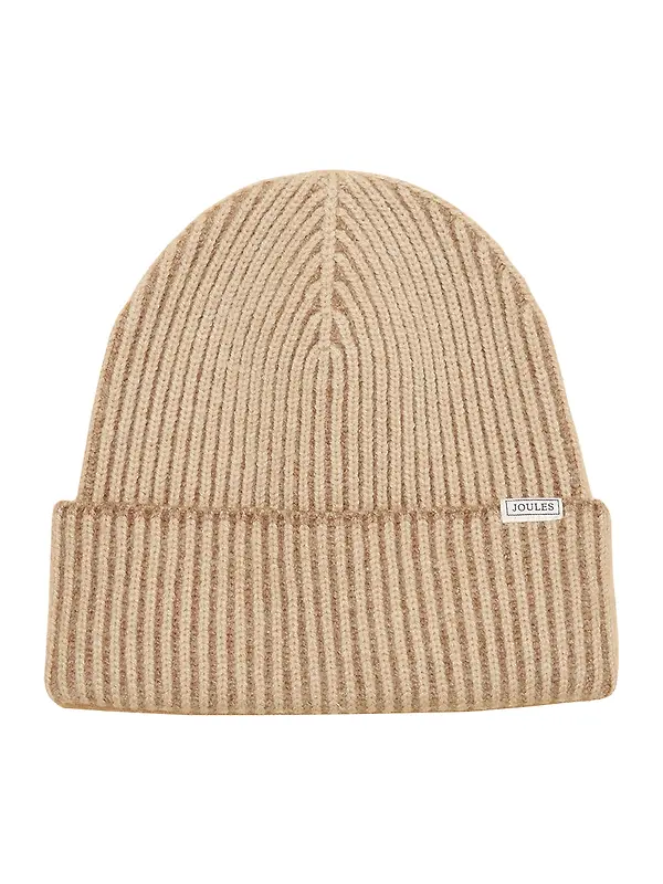 Joules Women's Wren Plated Beanie Hat - Oat Image 1