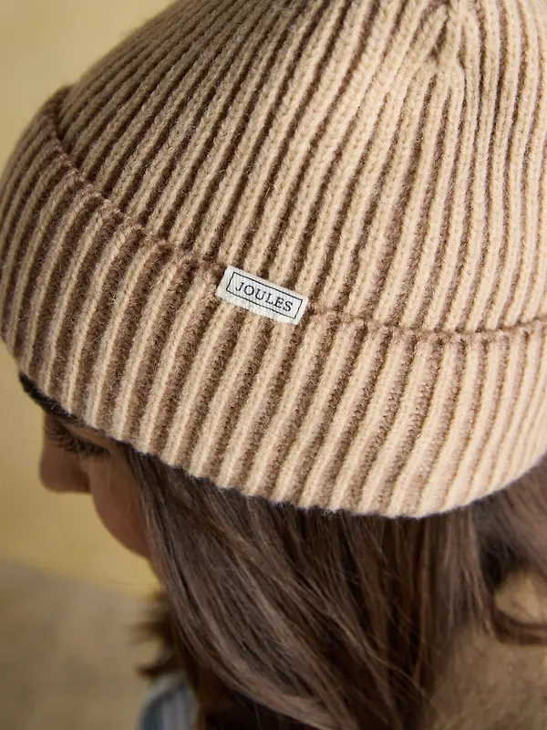 Joules Women's Wren Plated Beanie Hat - Oat Image 3