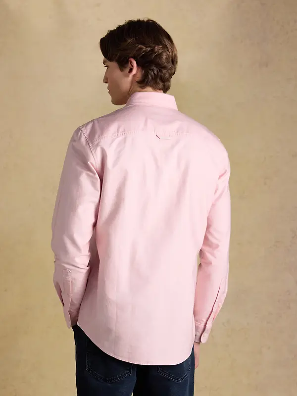 Joules Men's Oxford Long Sleeve Classic Fit Cotton Shirt - Pink Image 4