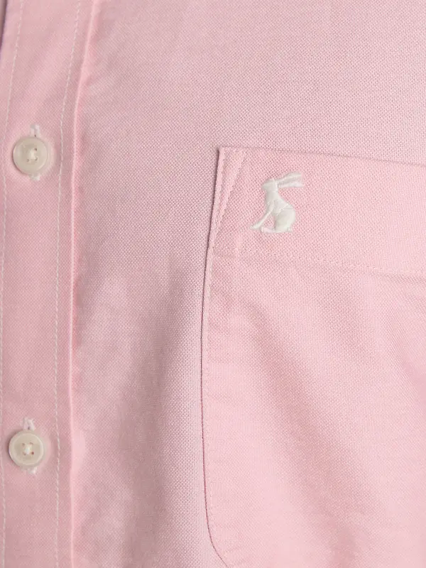 Joules Men's Oxford Long Sleeve Classic Fit Cotton Shirt - Pink Image 8