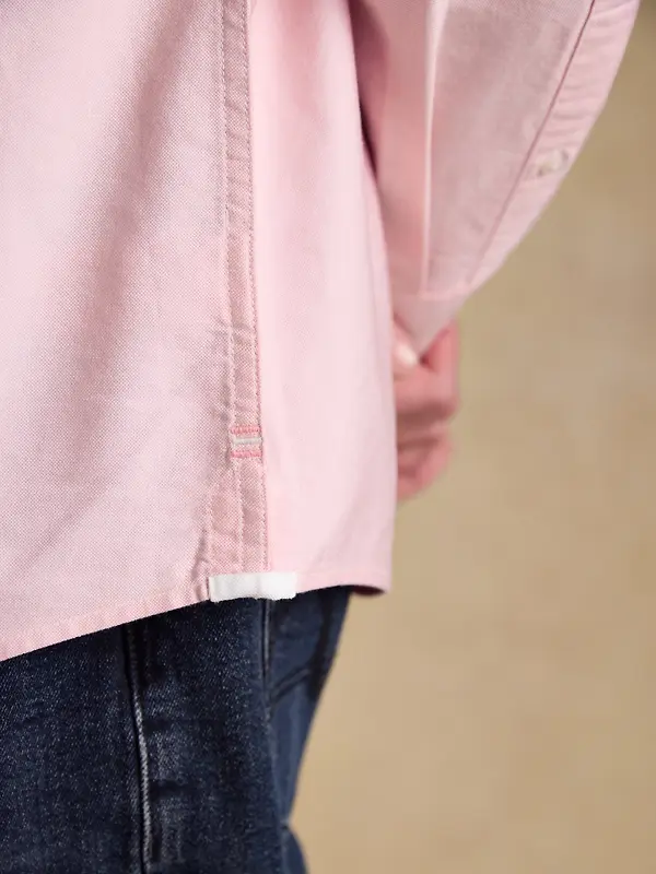 Joules Men's Oxford Long Sleeve Classic Fit Cotton Shirt - Pink Image 9
