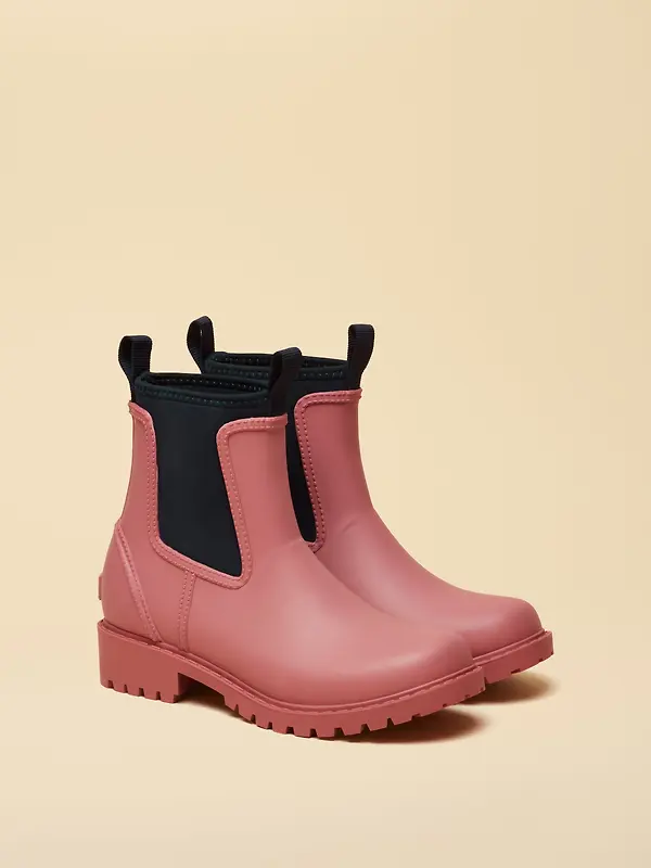 Joules Women's Oakfield Neoprene Lined Ankle Wellies - Pink Image 2