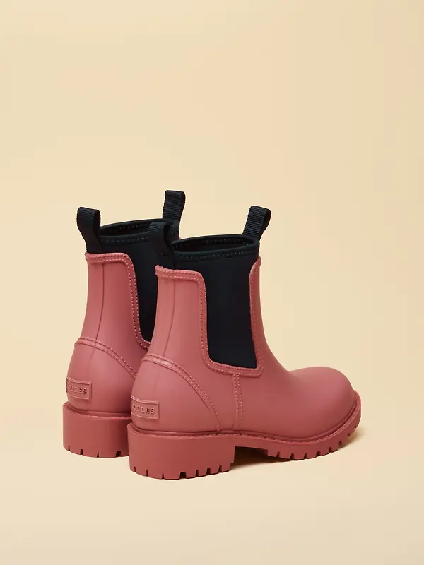 Joules Women's Oakfield Neoprene Lined Ankle Wellies - Pink Image 3