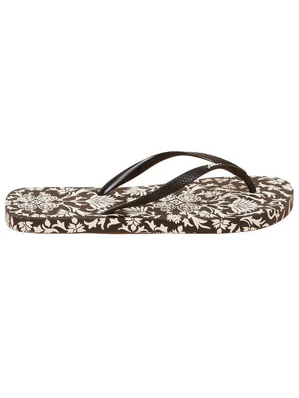 Joules Women's Sandy Printed Flip Flops - Black Ecru Image 1