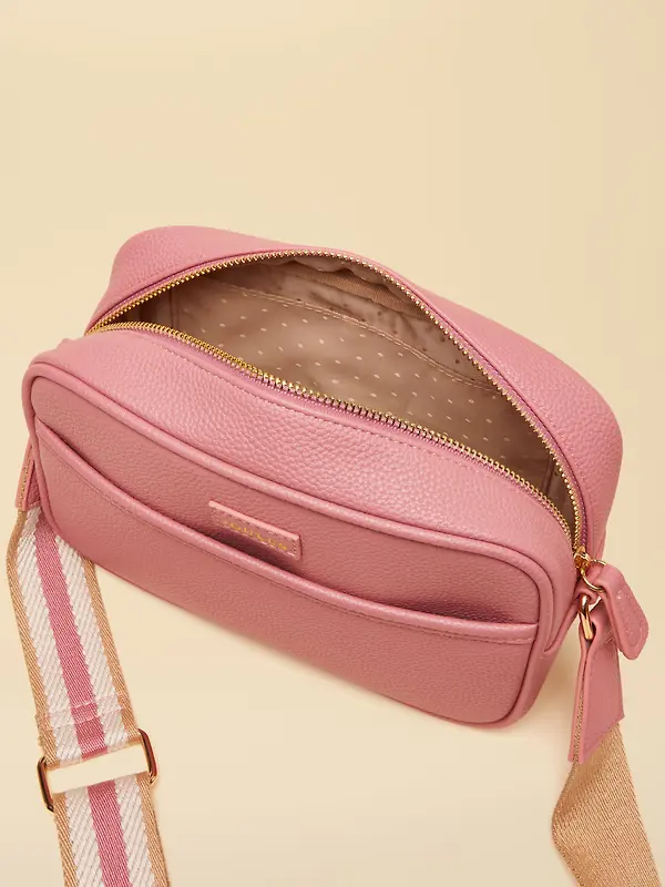 Joules Women's Trent Cross Body Bag with Adjustable Thick Strap - Pink Image 9