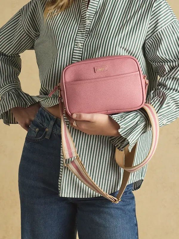Joules Women's Trent Cross Body Bag with Adjustable Thick Strap - Pink Image 5