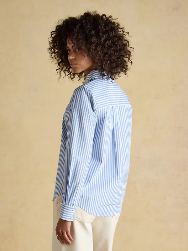 Joules Women's Classic Poplin Shirt - Blue Image 3