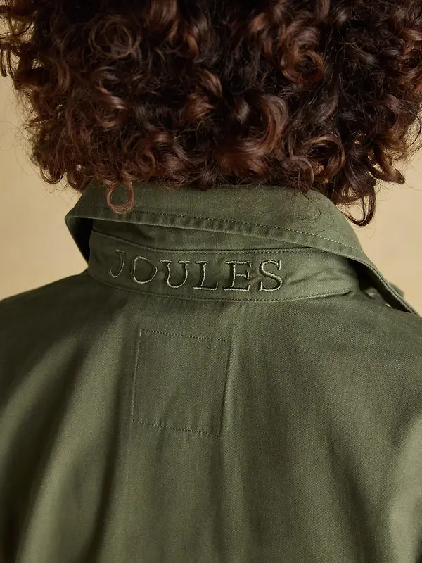 Joules Women's Twyford Lightweight Utility Jacket with Adjustable Waist - Khaki Green Image 11