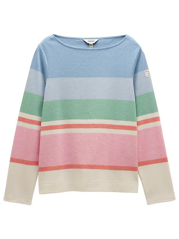 Joules Women's Harbour Boat Neck 100% Cotton Breton Top - Multi Stripe Image 1