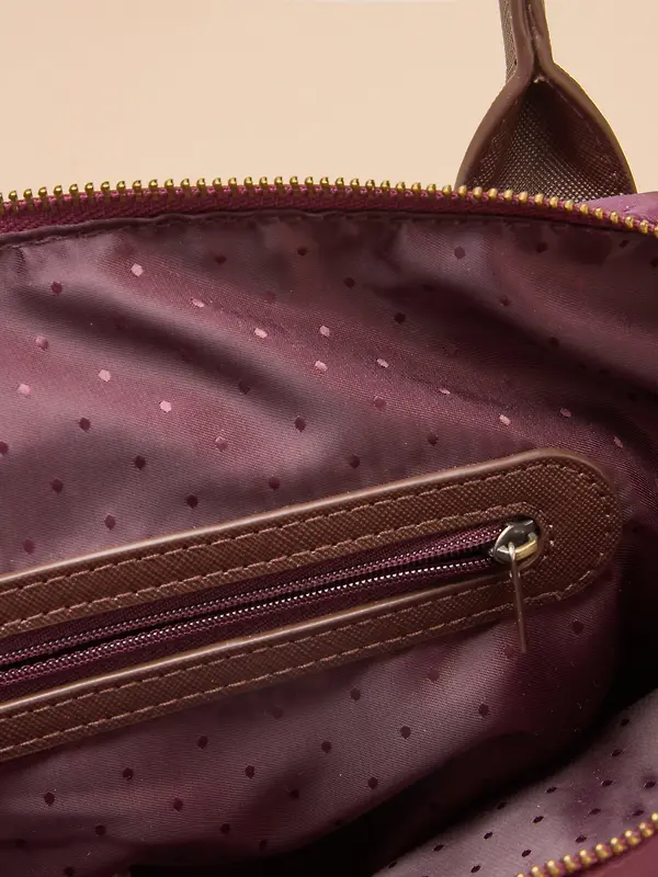 Joules Women's Edie Zip Top Shopper Bag - Port Red Image 9