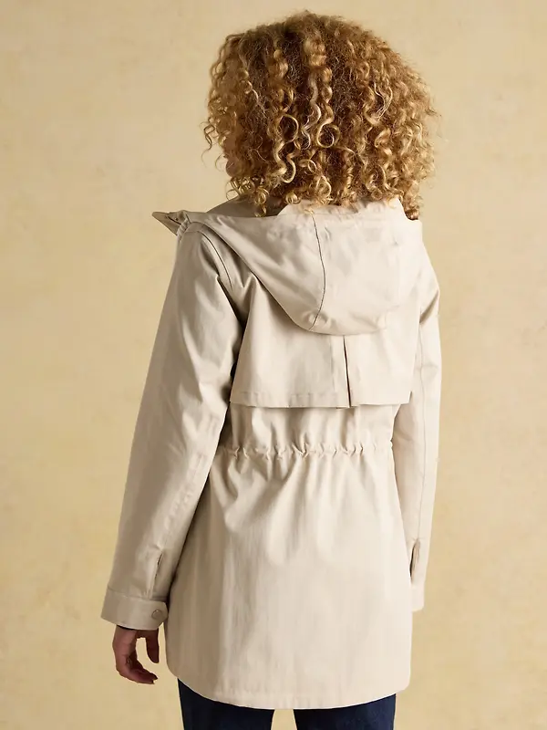 Joules Women's Portwell Waterproof Raincoat - Neutral Image 3