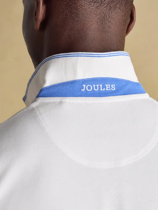 Joules Men's Woody Cotton Pique Polo Shirt - White Image 9