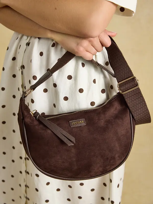 Joules Women's Suedette Moon Cross Body Bag - Chocolate Brown Image 3