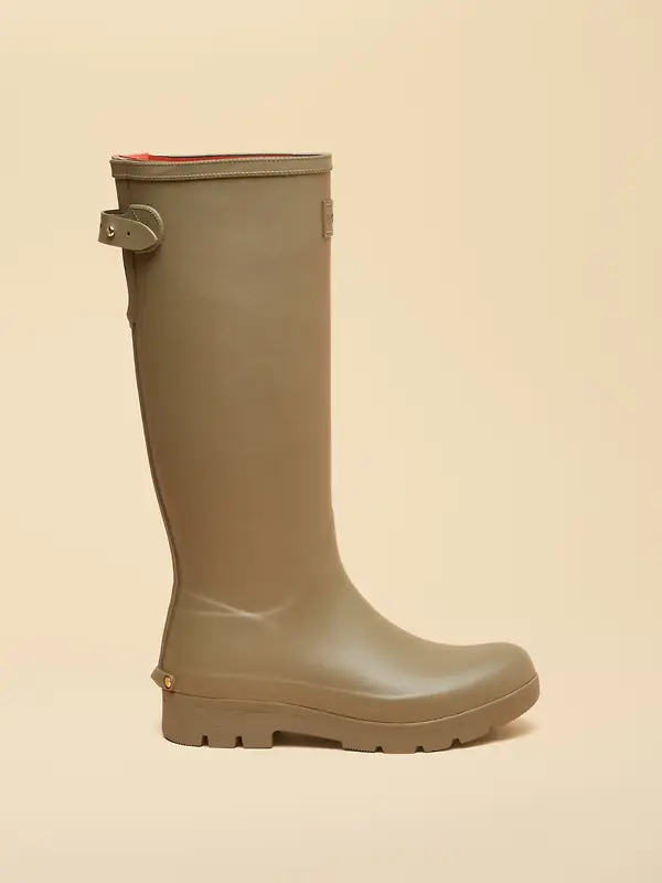 Joules Women's Luxe Neoprene Lined Tall Wellies - Khaki Green Image 3