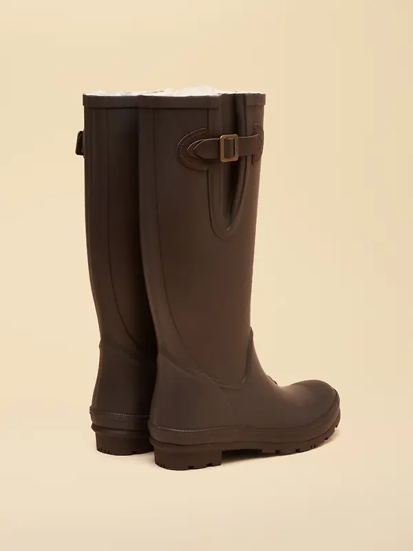 Joules Women's Houghton Fur Lined Wellingtons - Brown Image 3