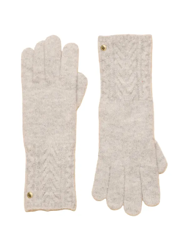 Joules Women's Knitted Cable Gloves - Grey Image 1