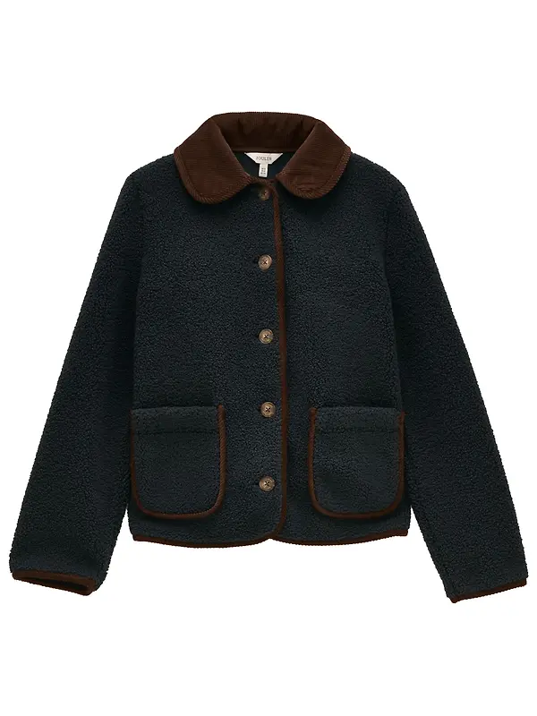 Joules Women's Sadie Button Through Fleece Jacket - Navy Image 1