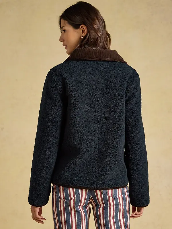 Joules Women's Sadie Button Through Fleece Jacket - Navy Image 3