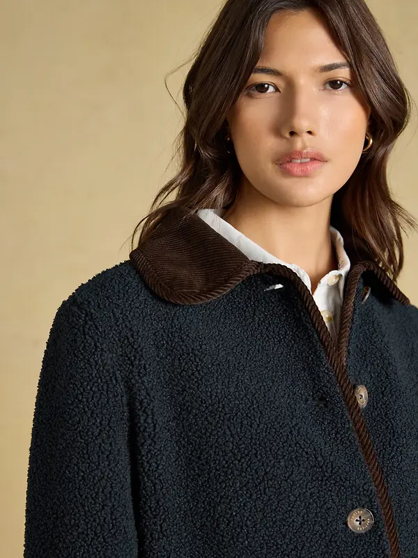 Joules Women's Sadie Button Through Fleece Jacket - Navy Image 6