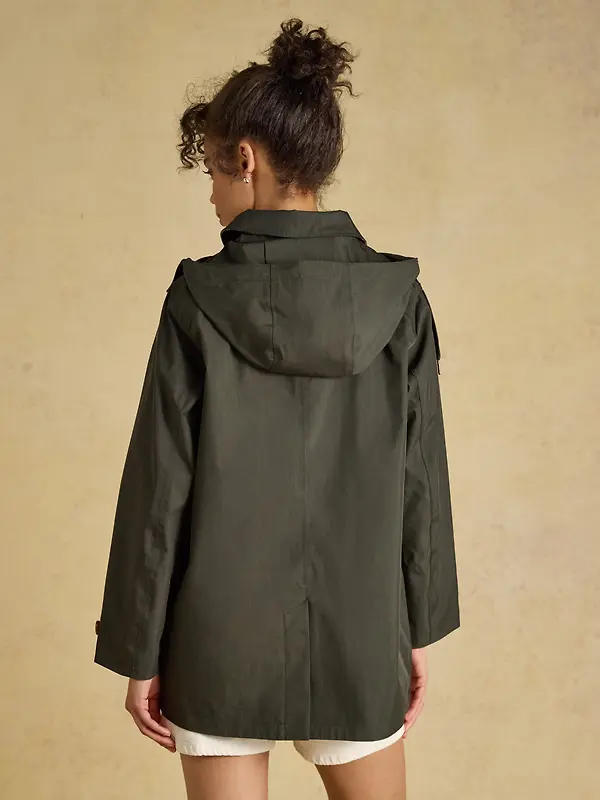 Joules Women's Rainmore Raincoat - Khaki Green Image 3