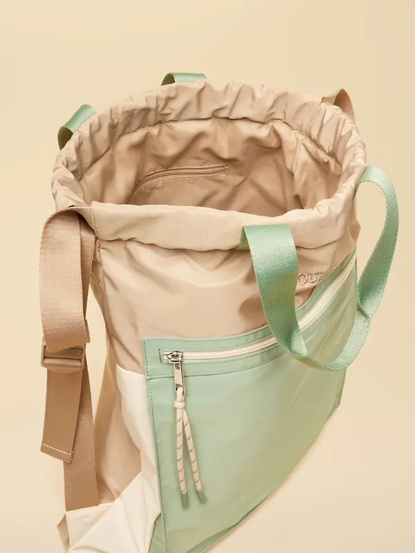 Joules Women's Peplow Rucksack / Backpack - Green Ecru Image 7