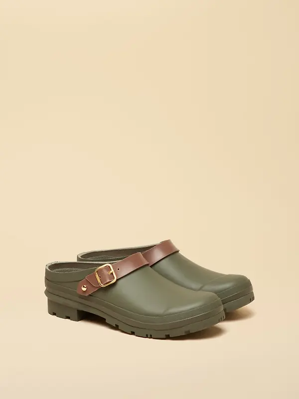 Joules Women's Elbridge Welly Clogs - Khaki Green Image 2