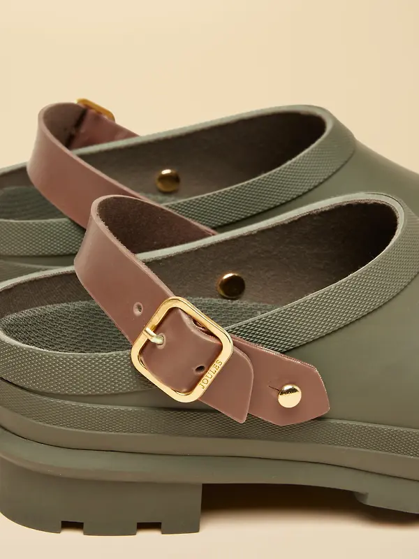 Joules Women's Elbridge Welly Clogs - Khaki Green Image 5