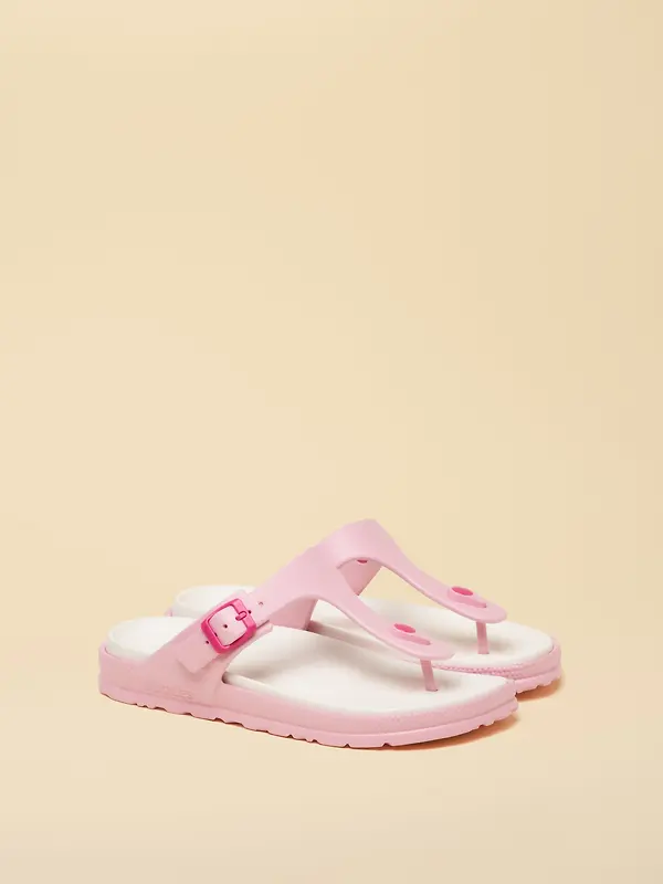 Joules Women's Soleil Buckle Flip Flops - Pink Image 2