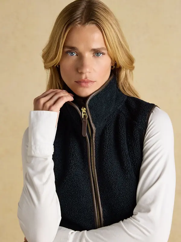 Joules Women's Borg Heritage Fleece Gilet - Navy Image 8