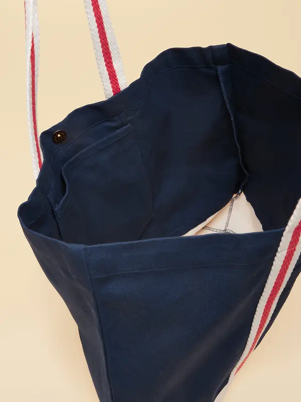 Joules Women's Promenade Canvas Tote Bag - Navy Image 9