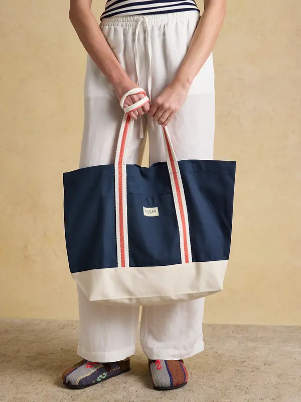 Joules Women's Promenade Canvas Tote Bag - Navy Image 3