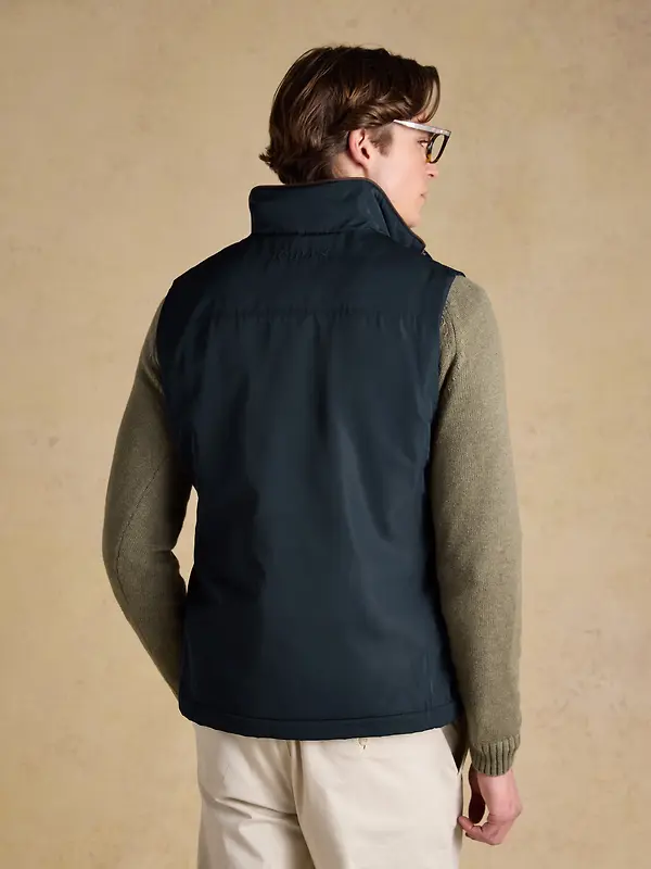 Joules Men's Farnham Padded Fleece Lined Gilet - Navy Blue Image 5