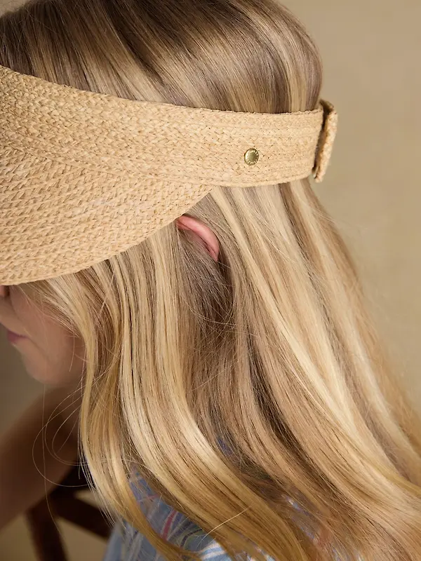 Joules Women's Sunray Straw Visor - Natural Image 4
