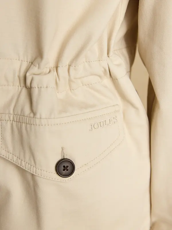 Joules Women's Twyford Lightweight Utility Jacket with Adjustable Waist - Stone Image 10